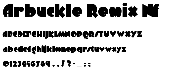 Arbuckle Remix NF font